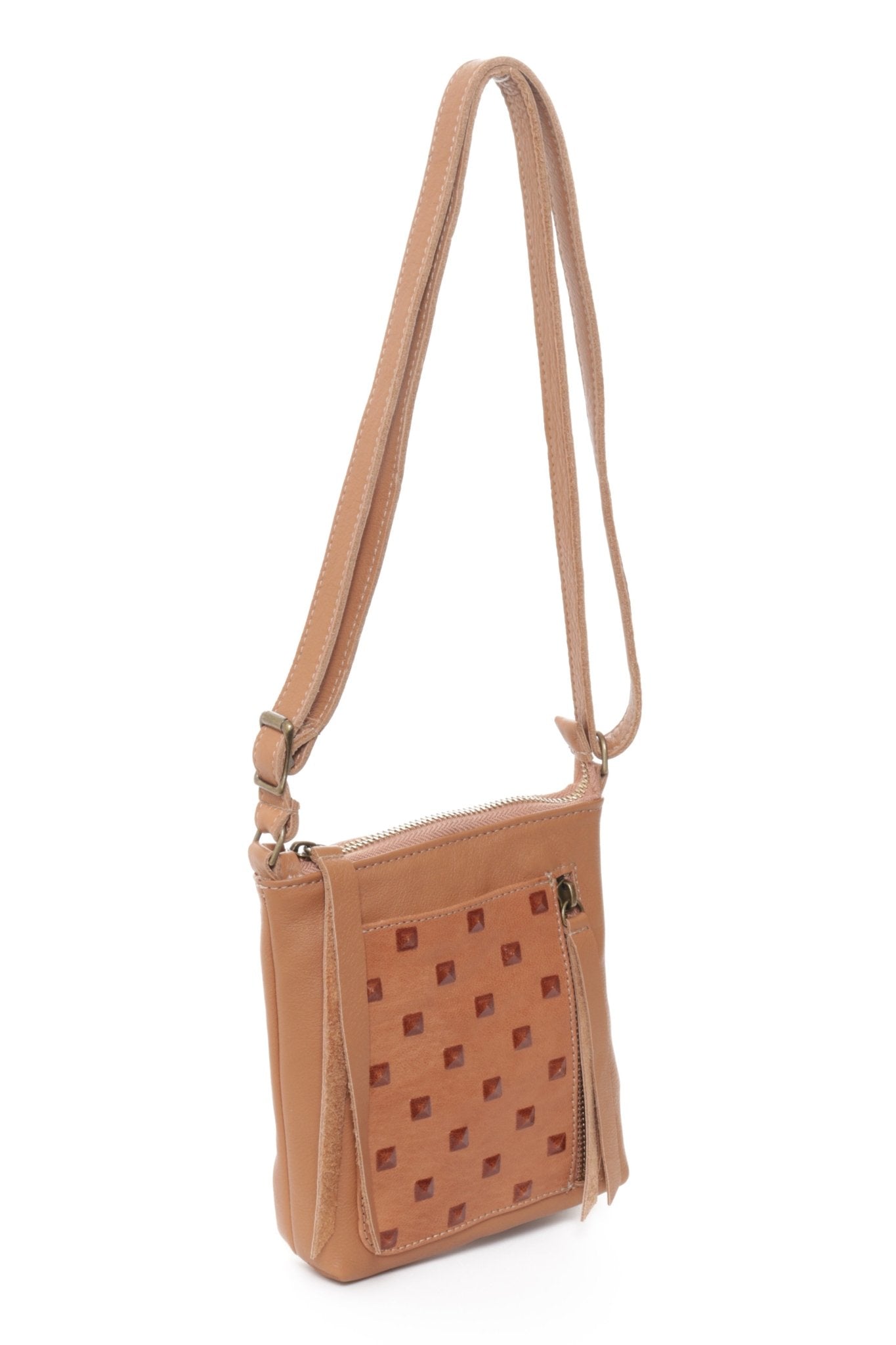 EASTON Tan Studs - Carla Mancini Handbags