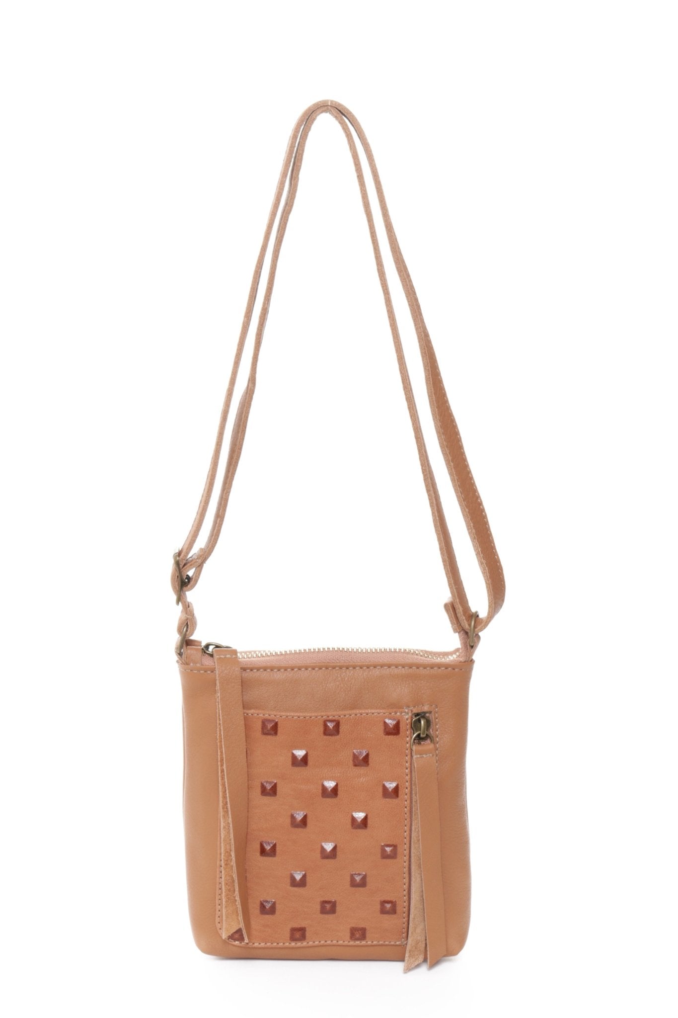 EASTON Tan Studs - Carla Mancini Handbags