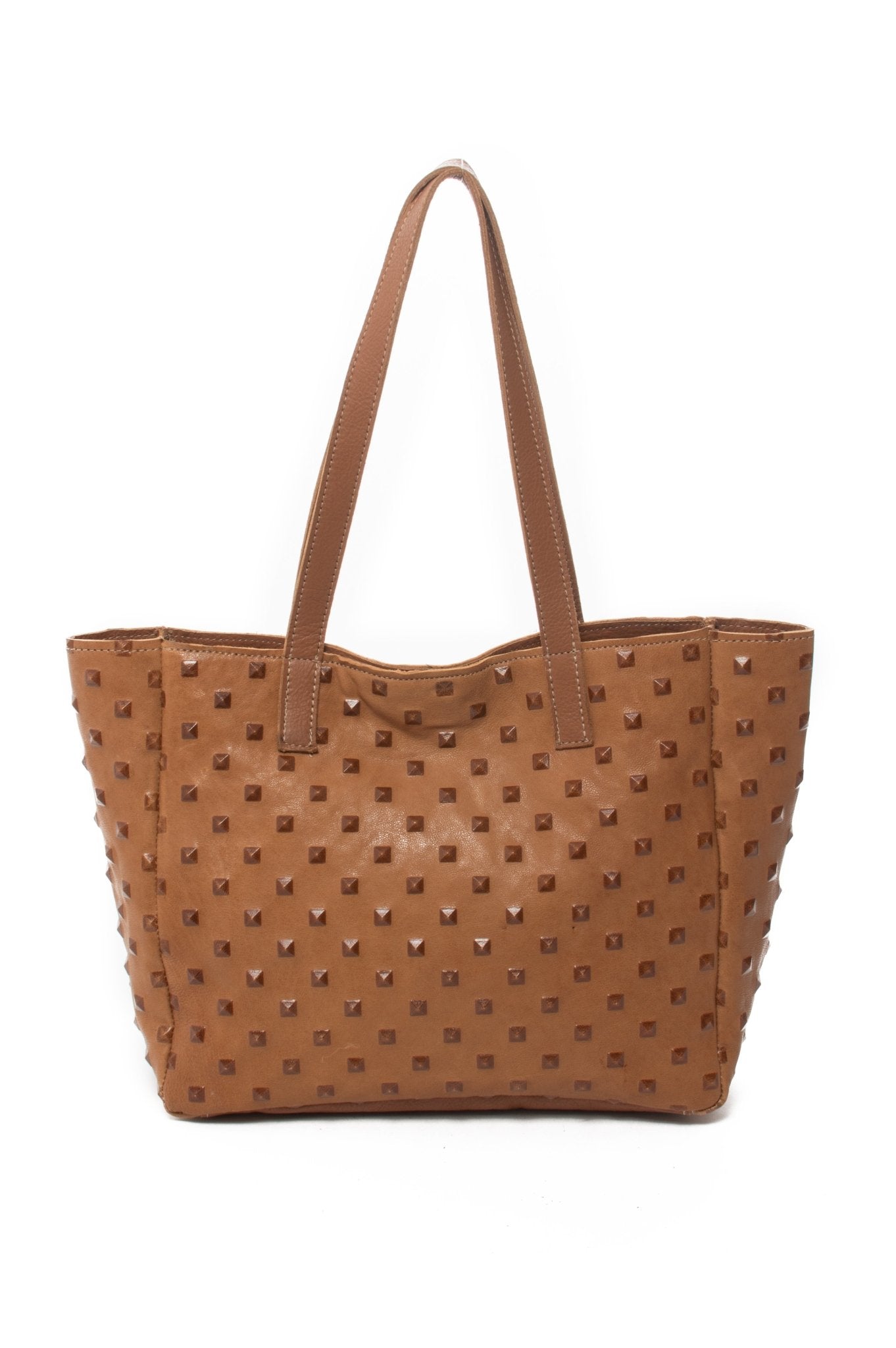 LINA Tan Studded - Carla Mancini Handbags