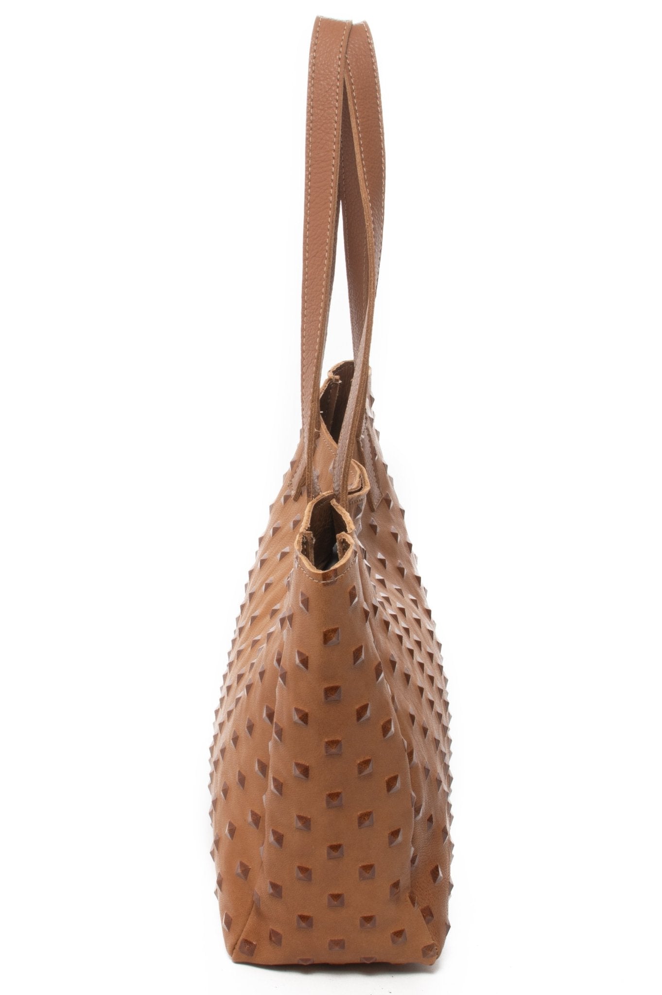 LINA Tan Studded - Carla Mancini Handbags